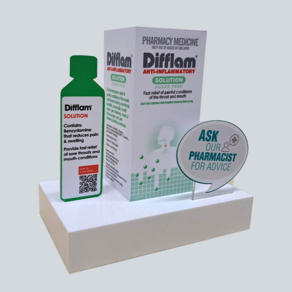 Merchandising & Shop Displays Difflam Behind-The-Counter Solution