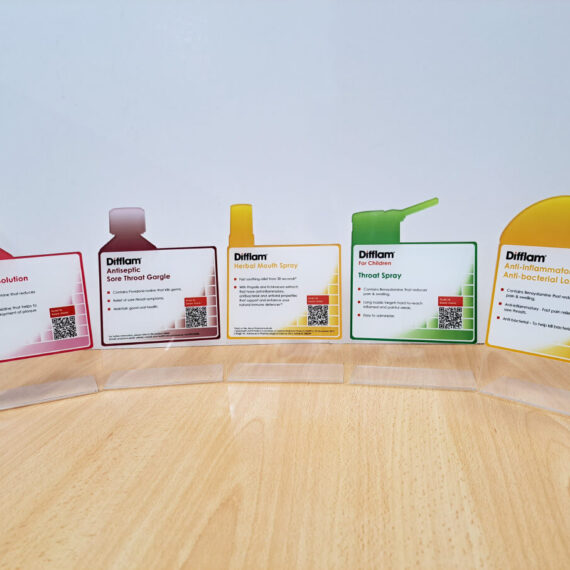 Merchandising & Shop Displays Difflam Acrylic L Stand